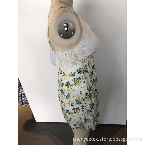 Patchwork dresses with cross-straps
